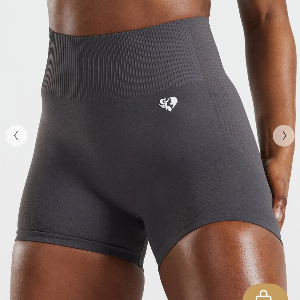 WomensBest Gray High-Rise Bike/Yoga Shorts with Moisture-Wicking Fabric NEW